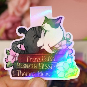 Cat Pun Magnetic Bookmarks - Five different designs