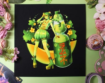 Melone Ramune Slime Girl Kunstdruck