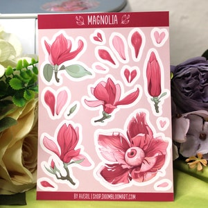 Magnolien: Wunderschöne Sticker mit einem gruseligen Twist