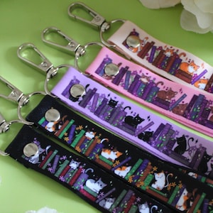 Cats and books Lanyard (Five colorways)