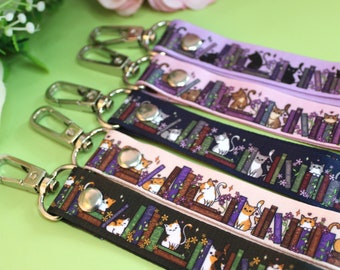 Cats and books Lanyard (Five colorways)