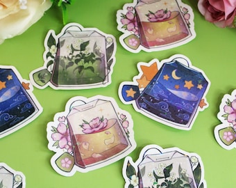 Aesthetic Tea Bags Stickers