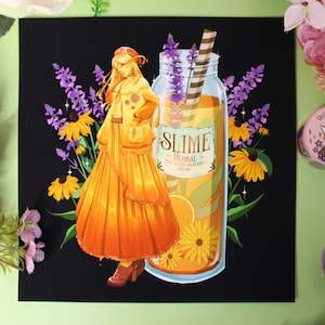 Herbs Soda Slime Girl Art Print - Etsy