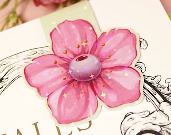 Flower with eye (Cherry Blossom) magnetic bookmark