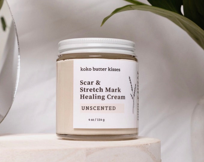 Organic Scar & Stretch Mark Healing Cream Best Natural Cellulite Eraser