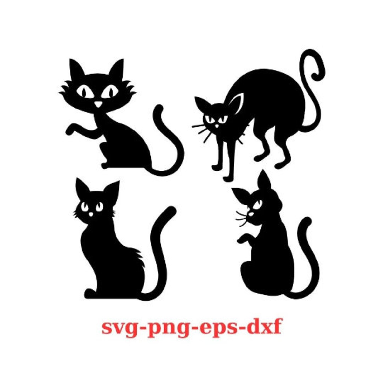 Cat SVG, Black Cat Svg, Cat Bundle Svg, Peeking Cat Svg, Hallowen Svg