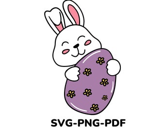 Pasen Clipart, Floral Bunny SVG, Happy Easter Svg, Bunny gezicht Svg, Pasen Svg, lente Svg, Bunny Svg, schattig konijntje Svg, paashaas Svg