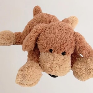 ぬいぐるみ 犬 寝そべりぬいぐるみ 柔らかい ふわふわ 抱きしめたくなるおもちゃ イースター クリスマス ギフト L:25 cm
