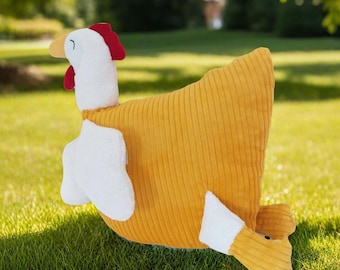 Stuffed animal chicken XXL large soft cuddly pillow animal shape decorative pillow pillow Easter Christmas toy gift farm 50 cm