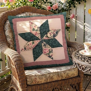 Kissenbezüge Kissenhülle Baumwolle Patchwork  Zierkissen Dekokissen Sofakissen Wohndeko  Landhaus  40*40cm Quadrat mit Reißverschluss