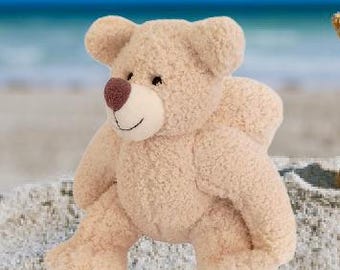 Teddy bear with wings, plush bear, XXL large, soft teddy bear cuddly toy, stuffed animal, toy, Easter gift, Christmas gift, L: 35 cm