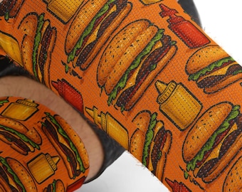 Cheeseburger Socks for Foodies, Gourmet Fast Food Pattern Socks, Funny Gift for Chef Cook, Unique Burger Lover Present, Novelty Crew