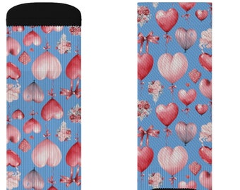 Heart Valentine Dress Socks, Unisex Socks, Women&#39;s Socks, Fun Socks, Heart Socks, Love Socks, Cozy Socks, Cute Socks, Gift Socks, Stylish