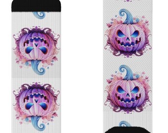 Halloween Socks, Pumpkin Socks, Unisex Socks, Neon Socks, Gift Socks, ack-O-Lantern, Spooky Socks, Scary Socks, Trick or Treat, Harvest Sock