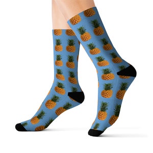 Pineapple socks, women&#39;s socks, men&#39;s socks, colorful socks, gift for women, gift for men