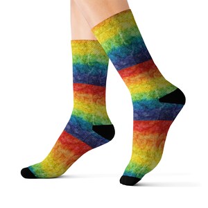 Rainbow Socks, Unisex Socks, Pride Socks, Men&#39;s Socks, Women&#39;s Socks, Stocking Stuffer, Gift Socks