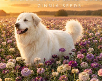 Zinnia Seeds Mix Blueberries and Cream, Flowers Bloom Till Frost.