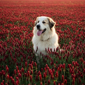 Red Crimson Clover Seeds, a stunning lawn cover crop with beautiful red flowers. non-GMO, heirloom seeds. Perfect for your garden and lawn.