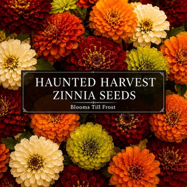 Haunted Harvest Warm Autumn Zinnia Mix | Blooms Till Frost | Cut Flower Garden Favorite
