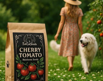 Large Cherry Tomato Seeds | Heirloom-Style Red Cherry Tomatoes Seed | Summer Garden Favorite