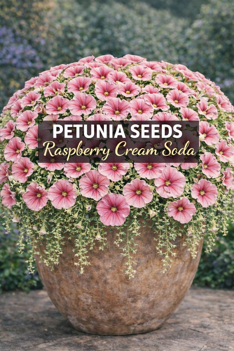 Raspberry Cream Soda Petunia Seeds| Beautiful Color Petunias for Pots ...