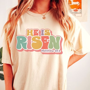 He is risen png - Retro He is risen sublimation-Happy Easter png - Bunny Png design-Easter sublimation- he is risen sublimation