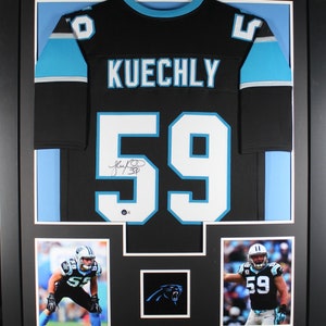 Luke Kuechly (Carolina Panthers black tower) Signed Autographed Framed Jersey Beckett coa