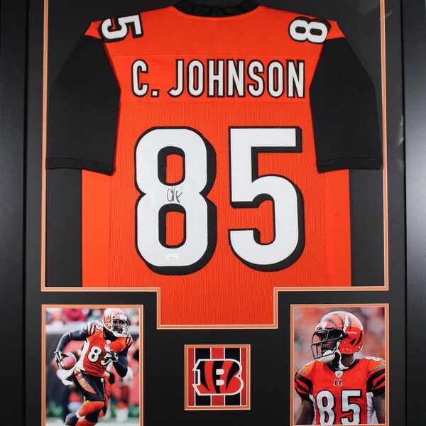 FRAMED Autographed/Signed CHAD OCHOCINCO Johnson 33x42 Orange Jersey Jsa Coa