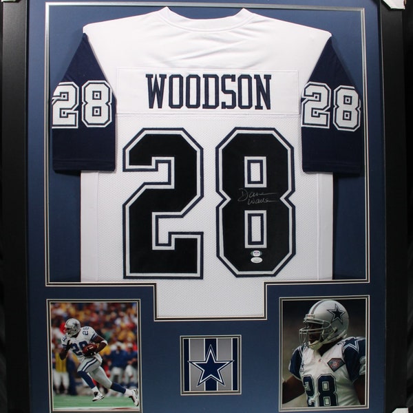 Darren Woodson (Dallas Cowboys color rush tower) Signed Autographed Framed Jersey JSA coa