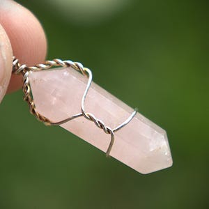 Rose Quartz Crystal Pendulum: Love & Heart Chakra Healing, Dowsing Tool