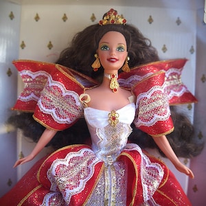 Authentic 1997 Holiday BARBIE DOLL 10th Anniversary Special Edition | Rare 1997 Holiday Barbie 10th Anniversary NRFB in mint condition.