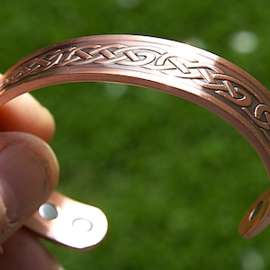 Celtic knot copper bracelet | Celtic healing bracelet copper magnetic therapy | Antique finish copper bracelet with magnetic therapy