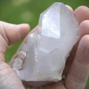 Tibetan Quartz Crystal Point: Raw High Vibration Healing Stone