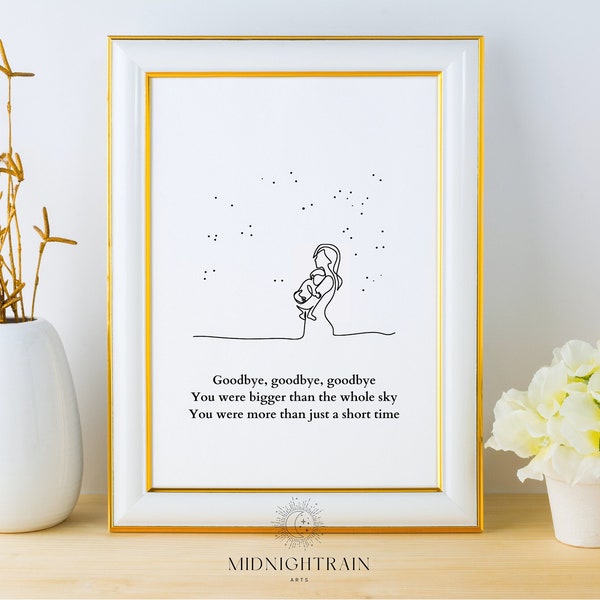 Miscarriage Gift Taylor Inspired | Baby Loss, Pregnancy Loss, Miscarriage Card, Sympathy Card, Bigger Than The Whole Sky, Midnights