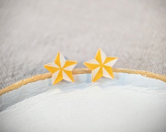 Nautical Star Stud Earrings, unique handmade gifts, star earrings, graduation gift, gift ideas for her, hypoallergenic studs