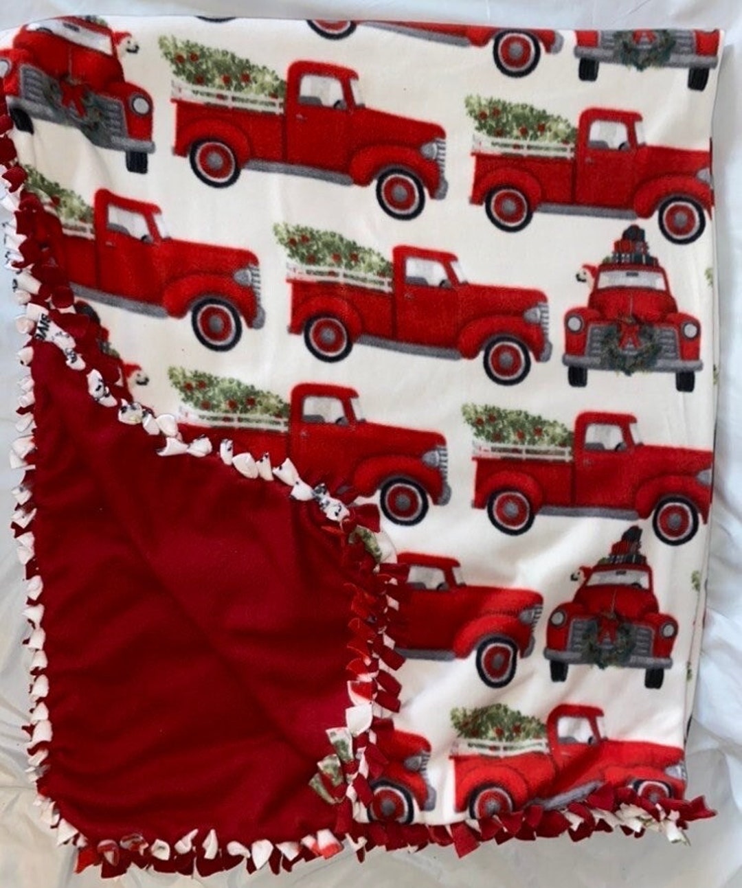 Fleece Tie Knot Blanket, Fleece Blanket, Adult Blanket, Soft Blankets