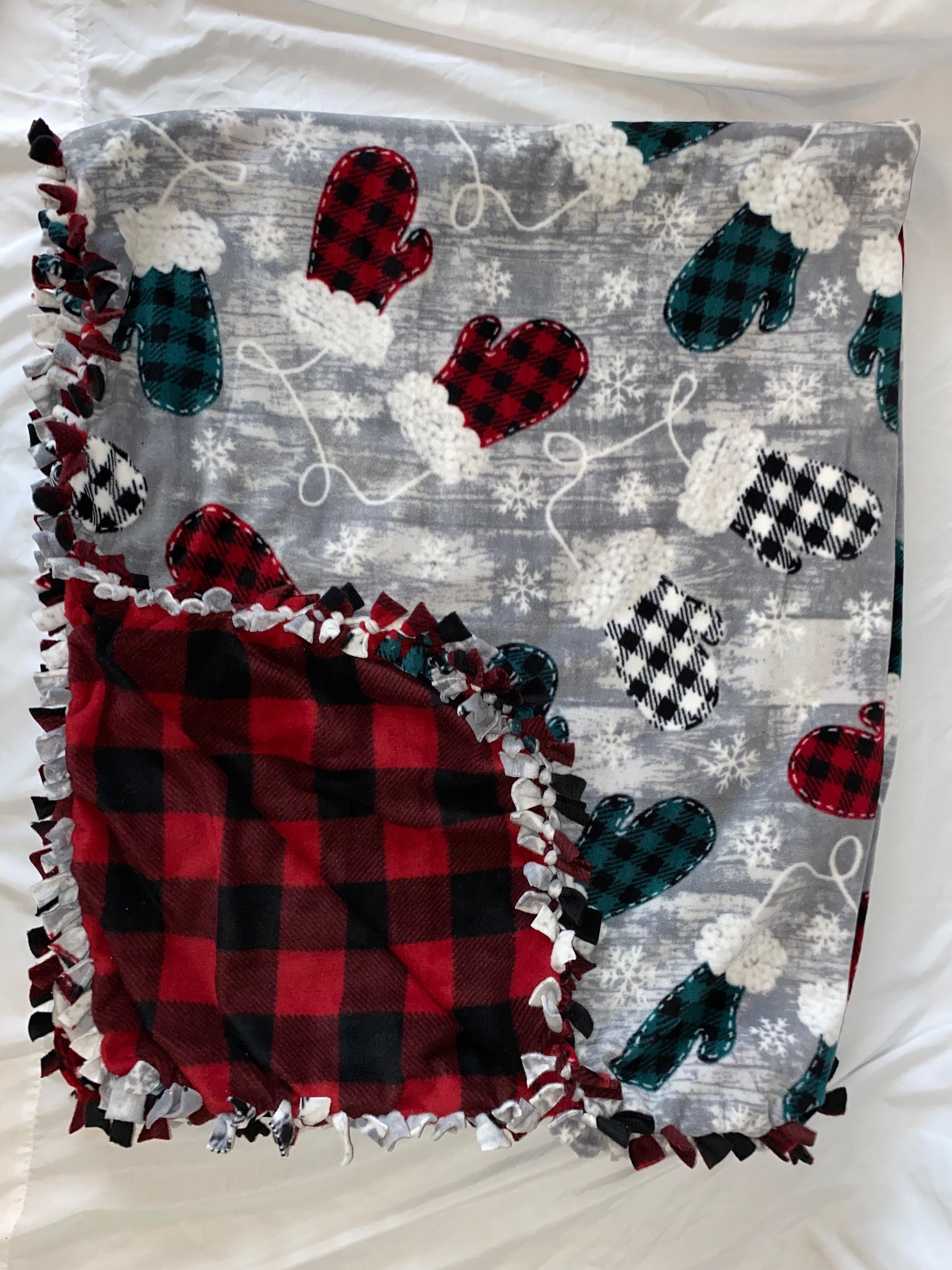 Fleece Tie Knot Blanket, Fleece Blanket, Adult Blanket, Soft Blankets