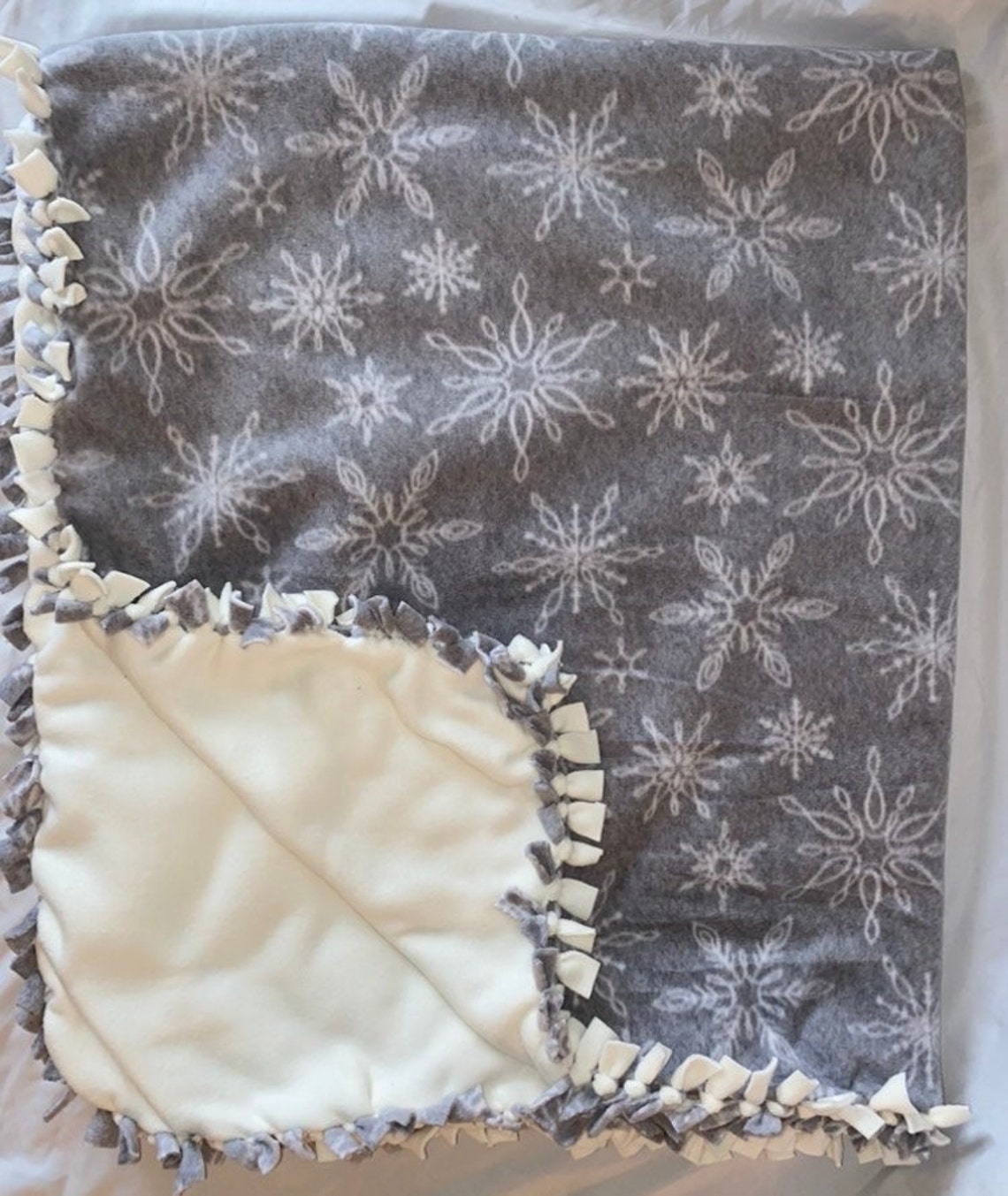 Fleece Tie Knot Blanket Fleece Blanket Adult Blanket Soft Etsy