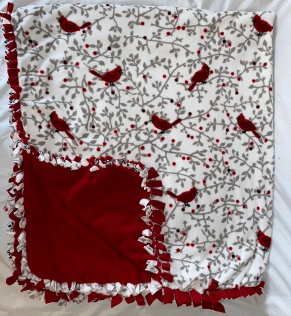 Fleece Tie Knot Blanket Fleece Blanket Adult Blanket Soft Etsy