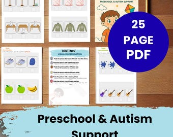 Arbetsblad om visuell diskriminering | Stöd för förskola och autism | Utskrivbara PDF-aktiviteter