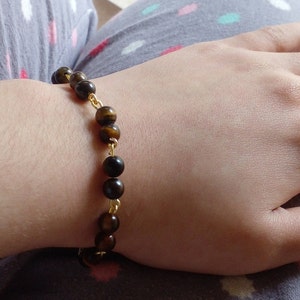 Tigerauge Armband Tigerauge Schmuck Heilstein Armband Geburtsstein modernes Armband Natursteinschmuck