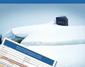 Lista de verificación para la inspección de edificios en invierno / Plantilla de contratista de 13 páginas / Proteja su propiedad / PDF y Word