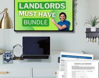 Paquete para propietarios / 13 documentos esenciales para el alquiler / Proteja su propiedad / Plantillas personalizables