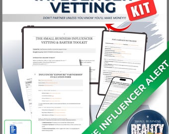 Kit de herramientas para la evaluación de influencers y el intercambio de información para el retorno de la inversión y la protección legal de las pequeñas empresas (descargas digitales)