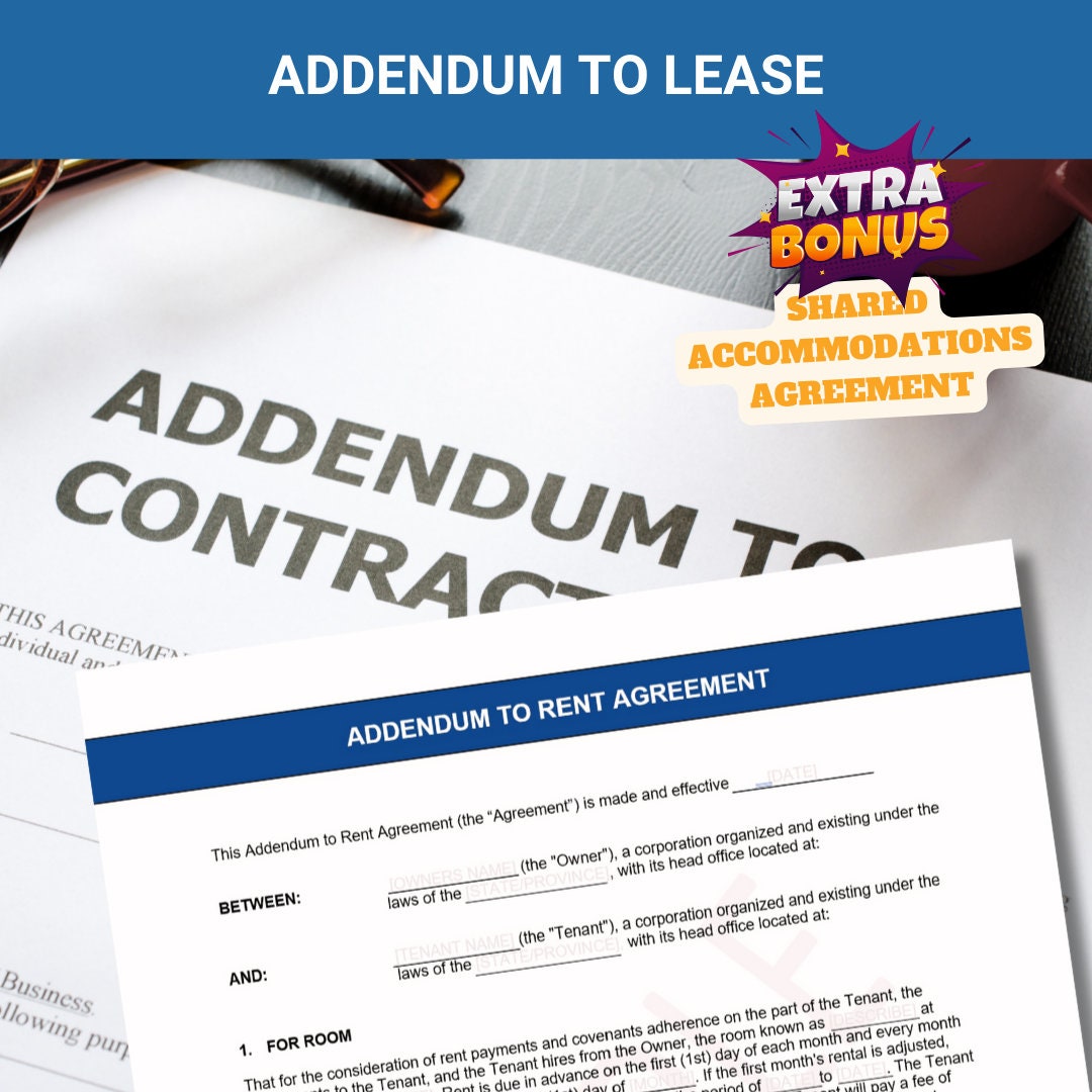 Addendum to Lease! Cover All Changes to Avoid Disagreements ...