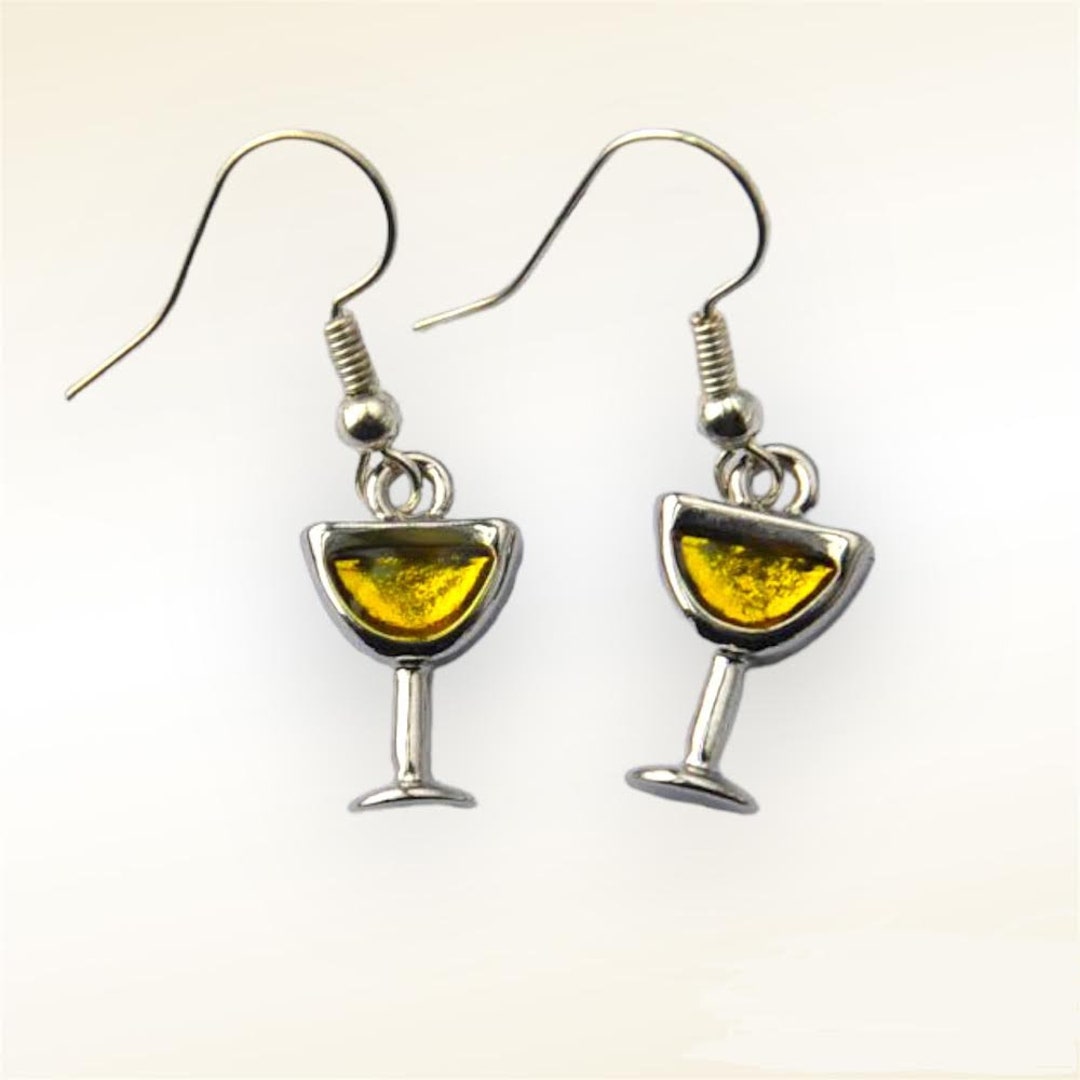 Wine Glass Earrings, Wine Lovers Jewelry, Wine Lover Gift, Wine Gift