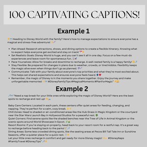 May include: A text-based image with tips for managing expectations when visiting Disney World with family. The image includes a list of tips such as planning ahead, setting realistic goals, pacing yourselves, staying flexible, communicating, and remembering the magic of Disney. The image also includes hashtags #DisneyFamilyTips #MagicalMoments #PlanForMagic.