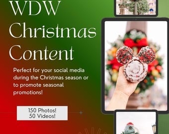 Social Media Templates for Travel Agents, Christmas Digital Downloads, Christmas at Disney, WDW Christmas Templates for Disney Travel Agents