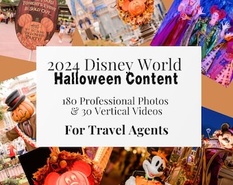 Travel Agent Templates, Halloween Digital Downloads, Content Calendar, Instagram Template, WDW Halloween Photos for Social Media