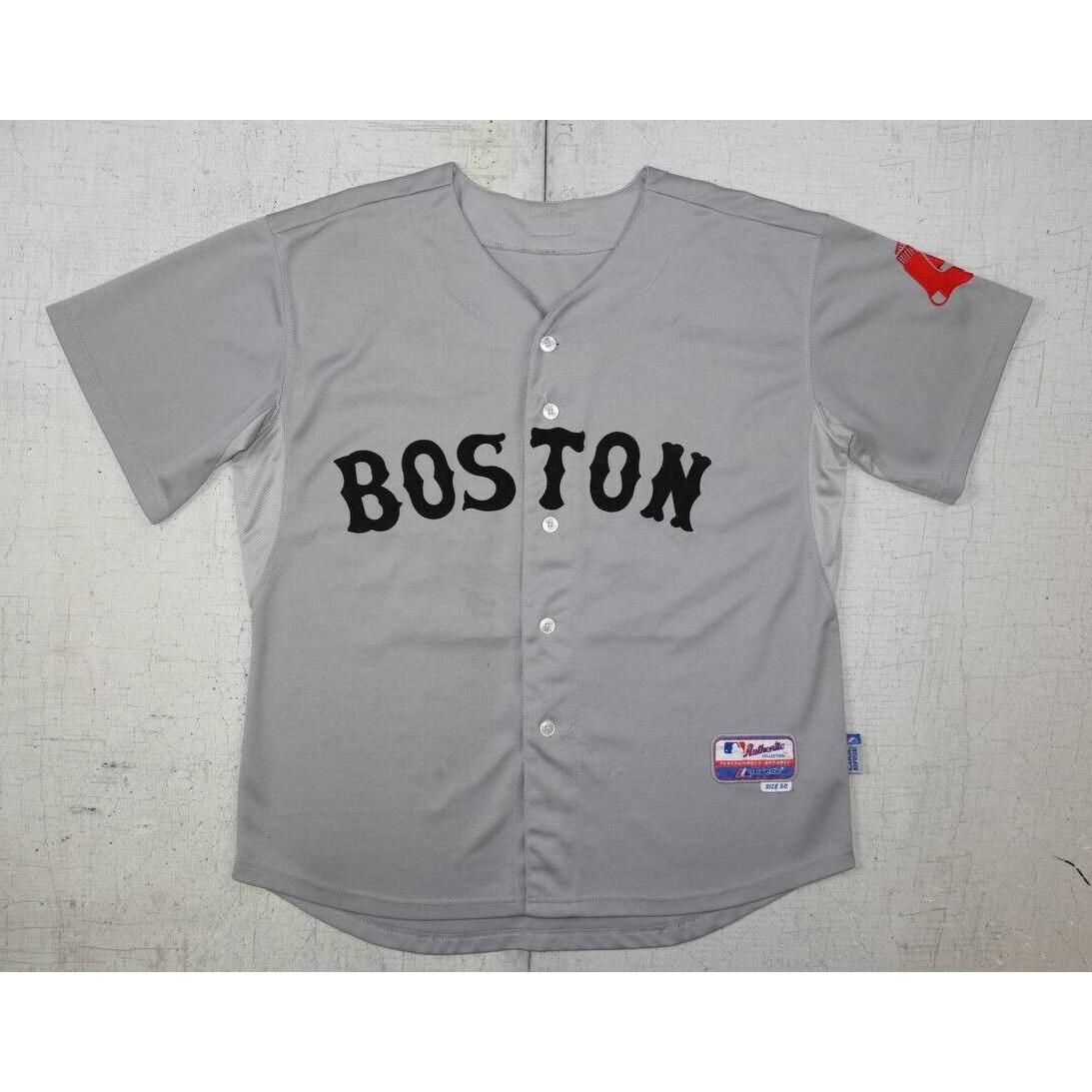 BOSTON ジャージ Majestic グレー Mlb Baseball Jersey Boston Red Sox Gray Road Cool Base